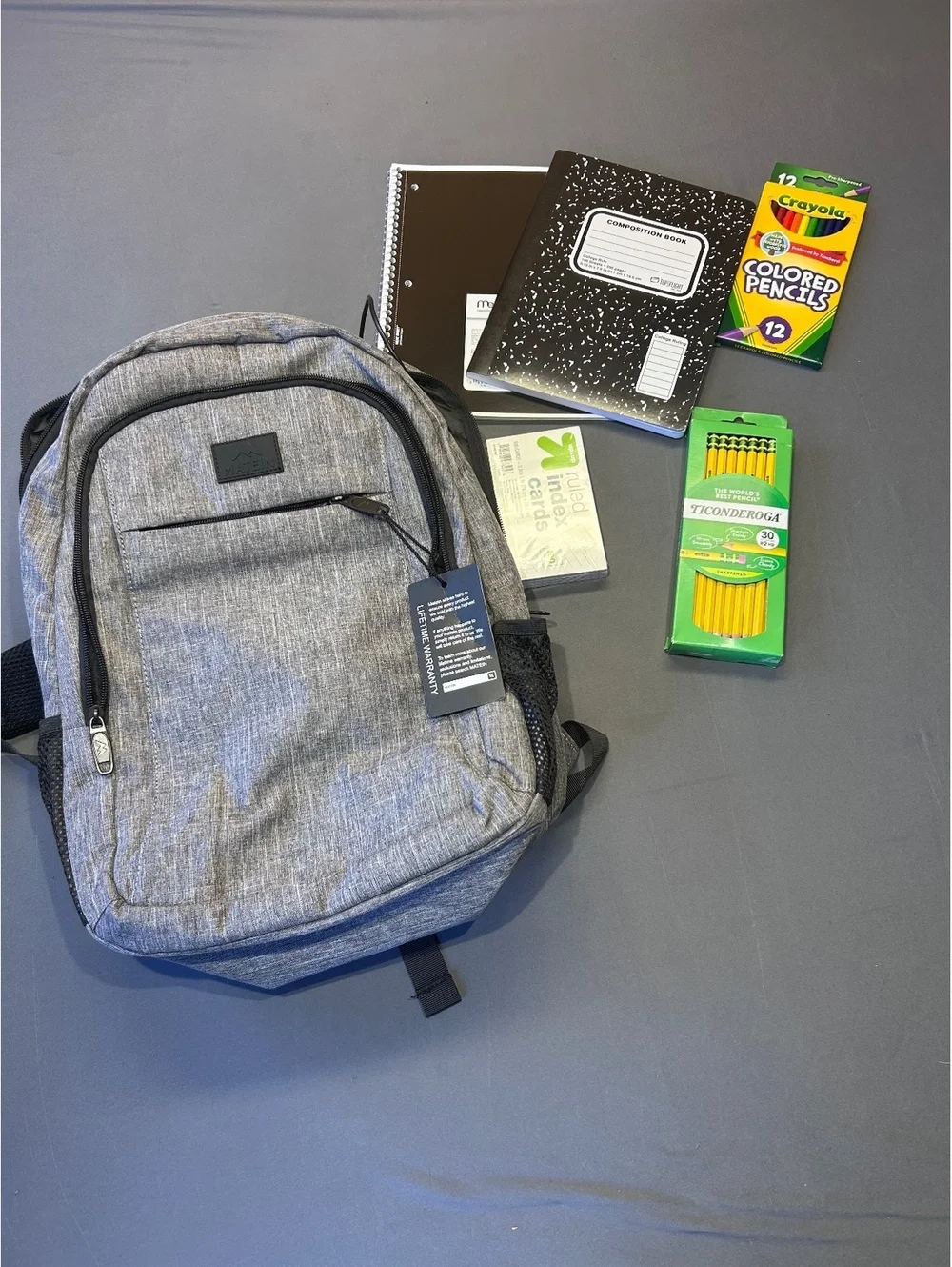 Gray heather backpack